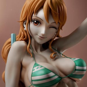 Arte de fan de Nami en resina 3D