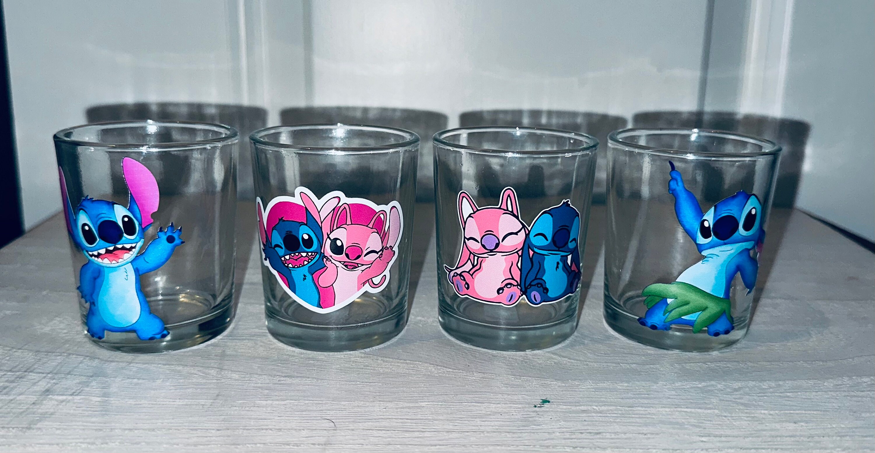 Lilo & Stitch Disney Shot Glasses Tea Light Candle Holder Etsy UK