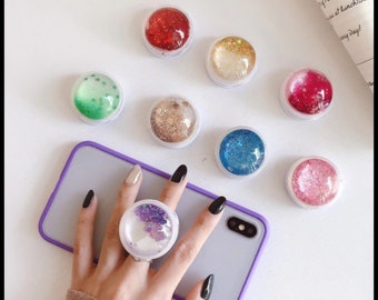 liquid floating glitter popsocket