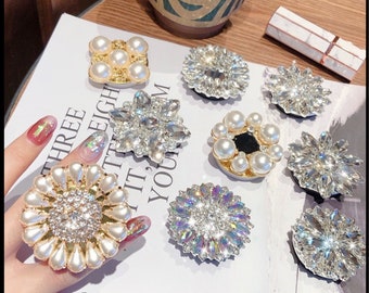 Floral Rhinestone Phone Holders/Phone Grips