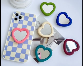 Retro Heart Phone Grips | Elastic Funky Phone Holders