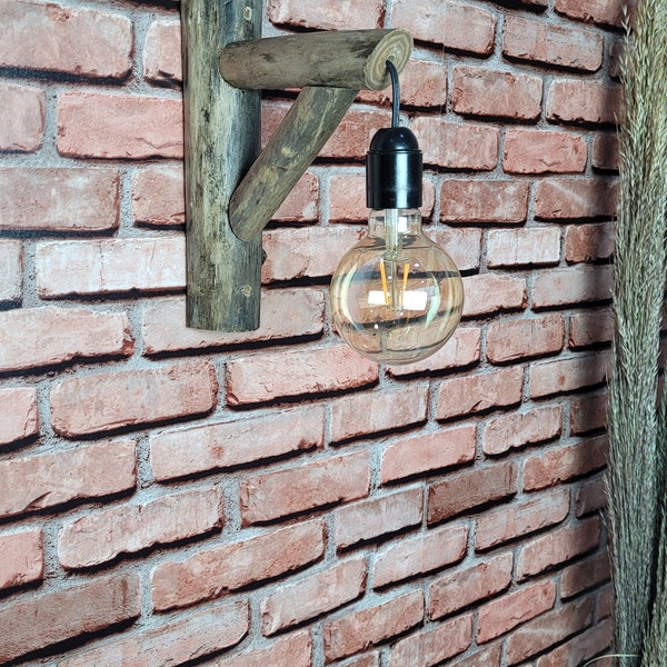 Wooden sconce, wood wall sconce, driftwood lamp, driftwood sconce, wall mount, sconce, rustic lighting