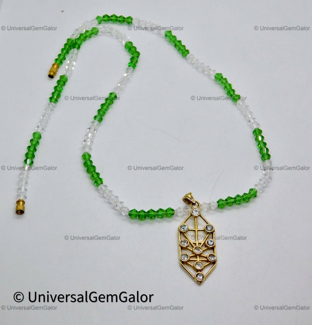 Tree of Life Pendant Necklace•hebrew Ten Sephiroth•925 Sterling Silver ...