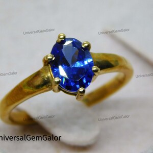 Sapphire Vintage Ring Blue Sapphire Oval Ring•14k Gold Sapphire Ring•September Birthstone Ring•Bridesmaid Gift Ring•Sapphire Gemstone