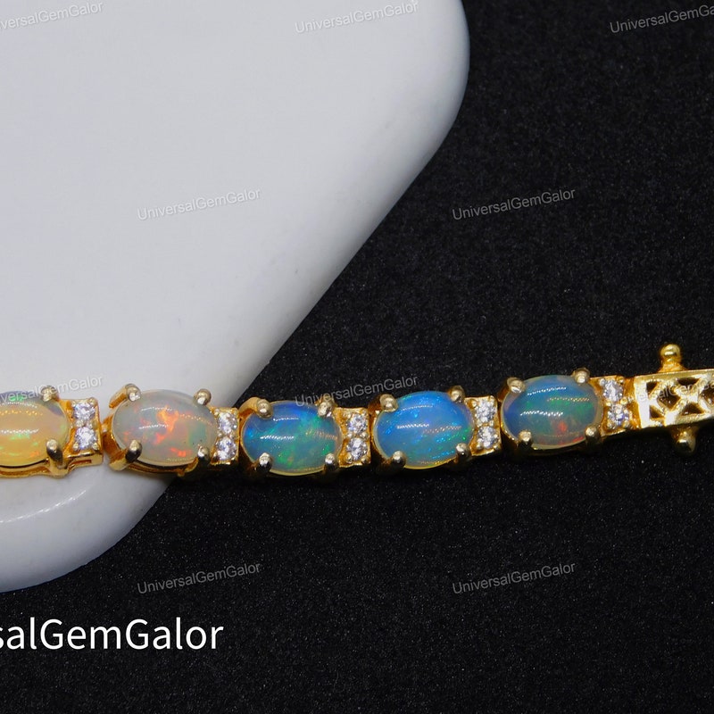 Real Opal Tennis Bracelet Etsy Canada