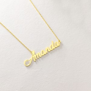 14K Gold Thick Name Necklaces, Custom Name Necklaces, Personalized Jewelry, Name Necklaces, Name Jewelry, Gift for Women, Personalized Gifts image 6
