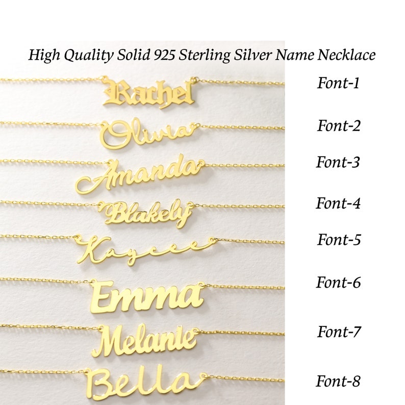 14K Gold Thick Name Necklaces, Custom Name Necklaces, Personalized Jewelry, Name Necklaces, Name Jewelry, Gift for Women, Personalized Gifts image 2