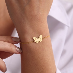 14K Gold Plated Name Bracelet, Custom Name Bracelet, Couple Bracelet, Grandma Bracelet, Personalized Gift Jewelry for Her, New Mom Gift