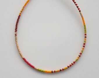 Colorful Dainty Layering Tiny Bead Necklace, Thin Beaded Necklace, Necklaces for Women