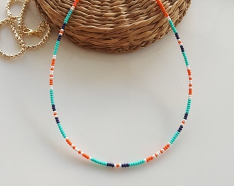 Pärlhalsband, Sommarstrandsmycke Chokerhalsband, Boho Sommarhalsband för Kvinnor