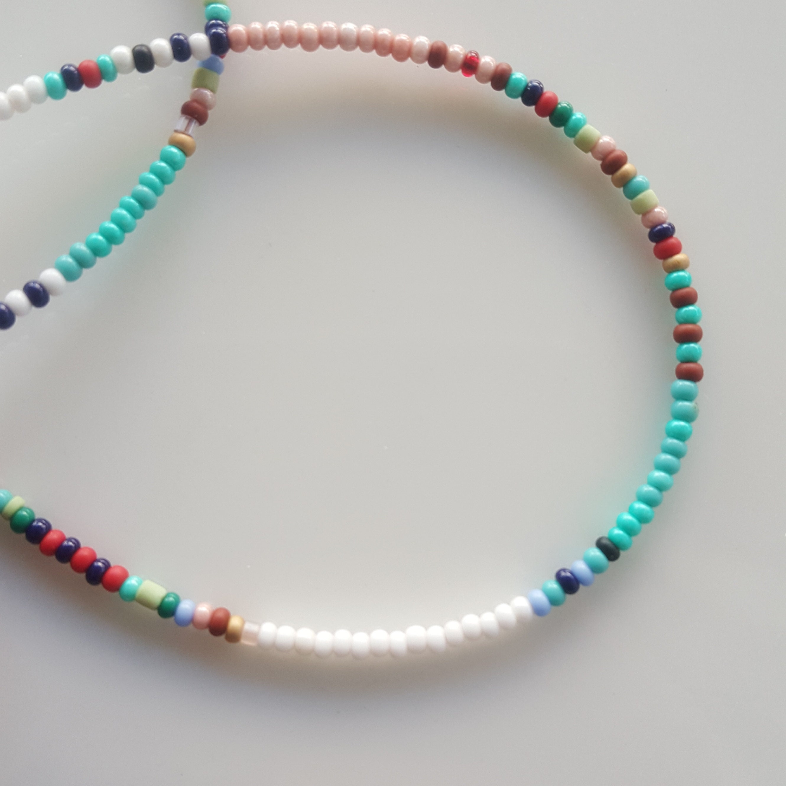 16 Dainty Minimalist Seed Bead Necklace Multi Turquoise – My Urban Gems