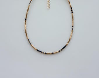 Schwarzer Obsidian Perlen Choker: Wasserdichte Kristall Heil Halskette