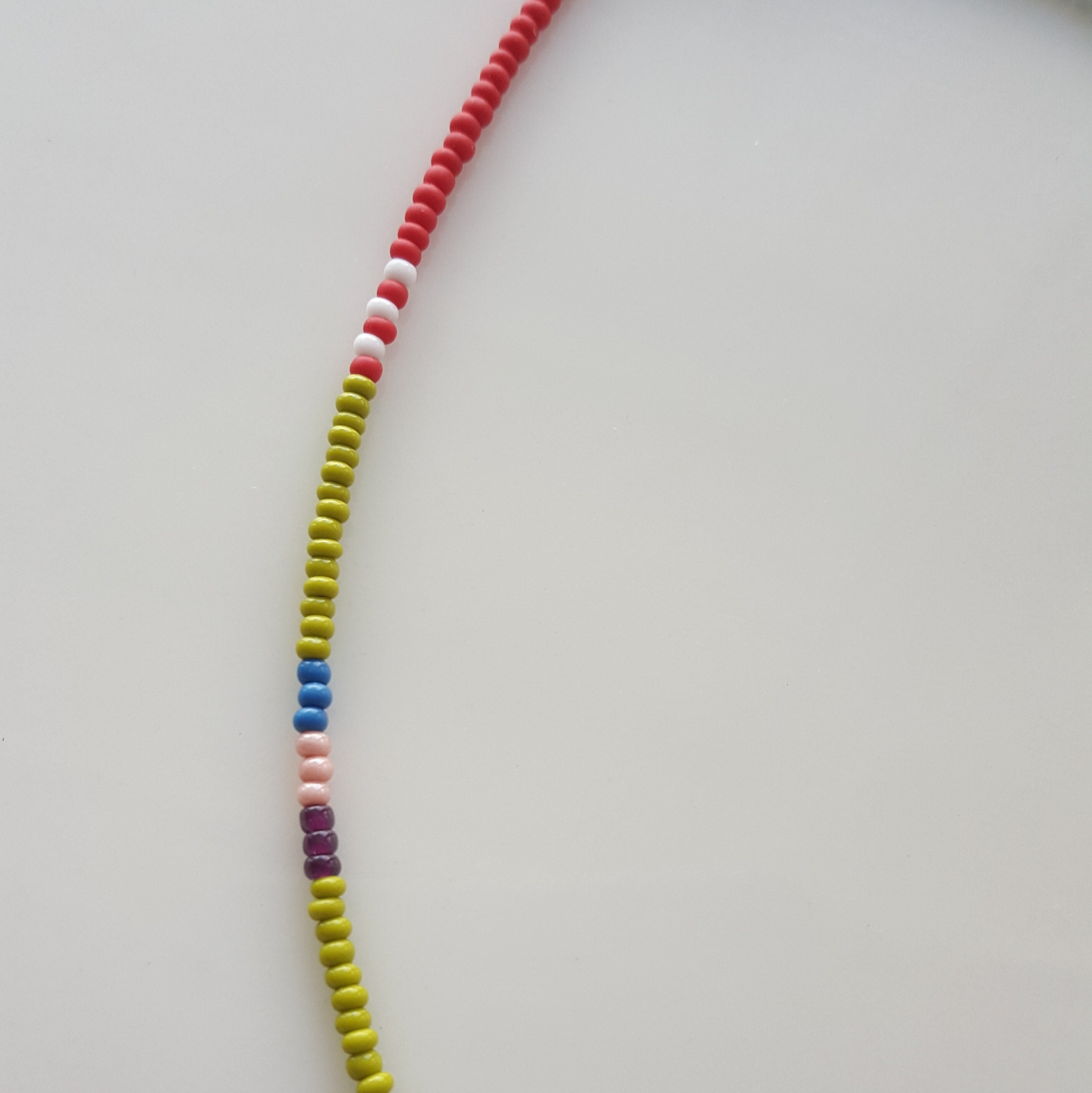 Tiny Small Bead Necklace Colorful Necklace Bead Choker Etsy
