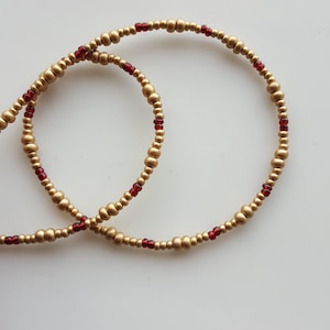 Crystal Beaded Necklace, Thin Gold Choker, Minimalist Summer Jewelry