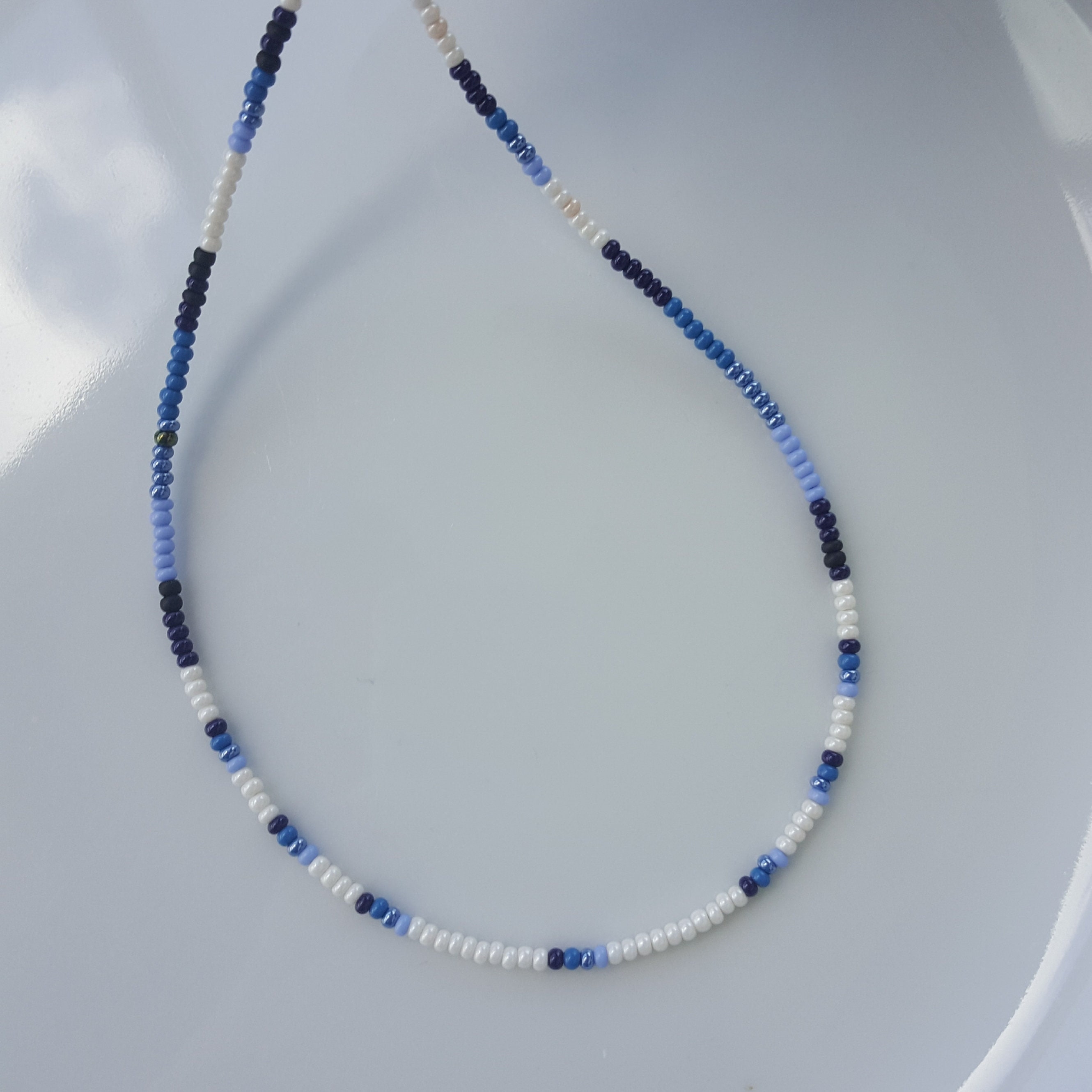 15-PERSONAL Power Mens Beaded Necklace, Handmade Lapis Lazuli Necklace, Crystal & Gemstone Black Bead Mens Choker Necklace Jewels for Gents 16 /