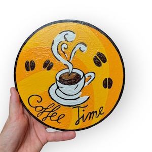 Decorative sign &quot;Coffee Time&quot; Pop Art