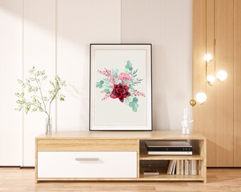 Wild Flowers Watercolor Poster | Airbnb decor idea