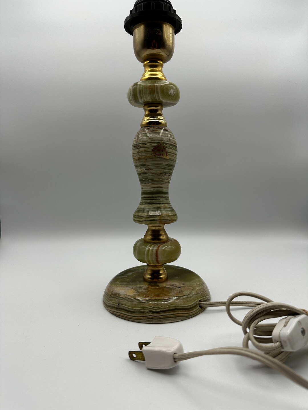 Green Onyx Table Lamp Base Onyx Lamp Vintage Onyx Lamp Etsy
