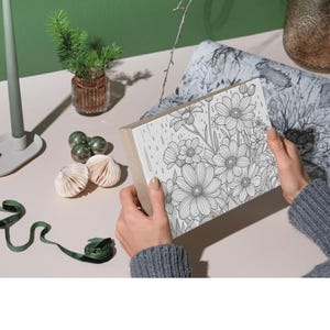 Flower Coloring Book – Relaxing Printable Floral Designs for Teens & Adults, Instant Download