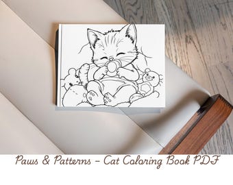 Cat Coloring Book: 20 Printable Pages for Cat Lovers (PDF Download)