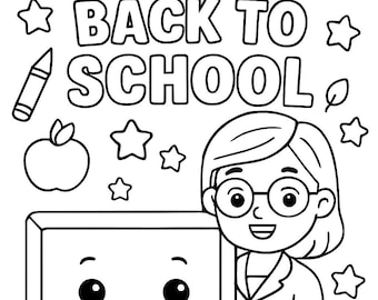 Back to School Coloring Pages | 20 Kids Kawaii Designs (PDF)