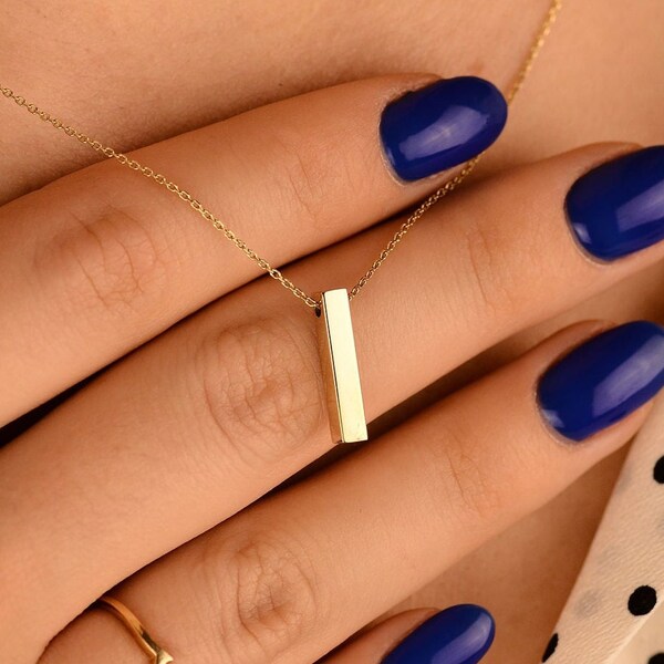 Speak Up Bar Necklace - Gold
