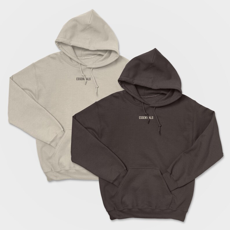 Essentials, Streetwear Fashion Hoody, Comfort, Basic, Brown, Tan, Beige, Colors, Unisex Hoodie 