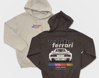 Frank Ocean White Ferrari Hoodie, Blond Custom Back Print, Brown, Black, Grey, Beige, Aesthetic Unisex Hoody, Gifts Him Her Summer Clothing