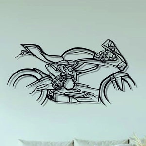 Arte de parede de metal para motor | Decoração de parede de motocicleta | Arte de parede de motocicleta personalizada | Decoração de parede de metal | Decoração de presente
