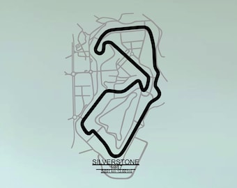 Silverstone Circuit metallväggkonst