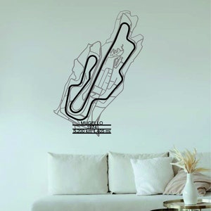 Mugello Loop Metall Wandbild Metall Dekor Wandkunst l Wohnkultur l Rennstrecke