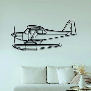 Citabria Aircraft Metal Wall Art  | Airplanes Wall Art | Airplanes Home Decor l Gift Metal Decor l Minimalist Decor