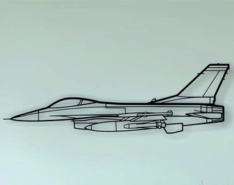F-16 Falcon Airplanes  Metal Wall Art  | Airplanes Wall Art | Airplanes Home Decor l Gift Metal Decor l Minimalist Decor