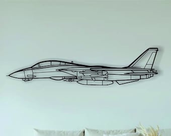 F-14 Airplanes  Metal Wall Art  | Airplanes Wall Art | Airplanes Home Decor l Gift Metal Decor l Minimalist Decor