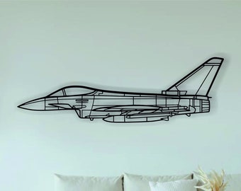 Eurofighter Typhoon Airplanes  Metal Wall Art  | Airplanes Wall Art | Airplanes Home Decor l Gift Metal Decor l Minimalist Decor