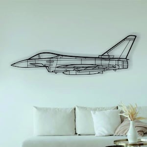 Eurofighter Typhoon Airplanes  Metal Wall Art  | Airplanes Wall Art | Airplanes Home Decor l Gift Metal Decor l Minimalist Decor