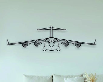C-17 Globemaster III Airplanes  Metal Wall Art  | Airplanes Wall Art | Airplanes Home Decor l Gift Metal Decor l Minimalist Decor