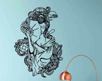 Geisha Metal Wall Decor's & Wall Art - Geisha Art - Japanese Wall Decor - Japanese Geisha Gift