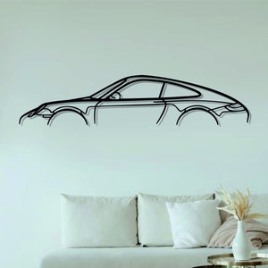 911 model 997 Car Silhouette Metal Wall Art| Metal Wall Art | Metal Car Silhouette l Birthday Gifts | Gift For Car Lovers