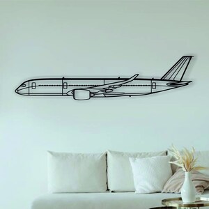 A350 Airplanes  Metal Wall Art  | Airplanes Wall Art | Airplanes Home Decor l Gift Metal Decor l Minimalist Decor