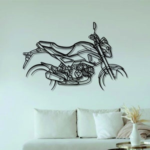 Arte de pared de metal con motor / Decoración de pared con motocicleta / Arte de pared con motocicleta personalizado / Decoración de pared de metal / Decoración de regalo