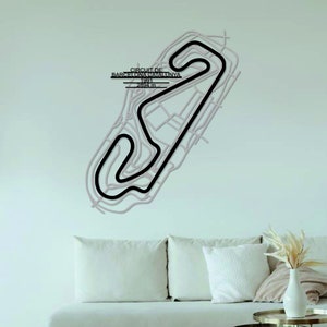 Arte de pared metálico del Circuito de Barcelona-Catalunya