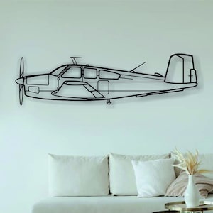 V35 Bonanza Airplanes  Metal Wall Art  | Airplanes Wall Art | Airplanes Home Decor l Gift Metal Decor l Minimalist Decor