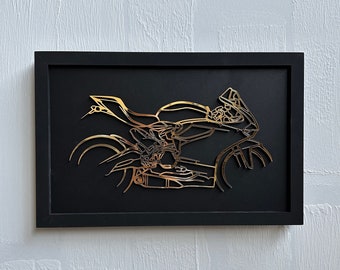 Wood Wall Art | Motorcycle  Wall Decor | Custom Motorcycle Wall Art | Metal Wall Decor | Motorcycle Design | Gift Decor