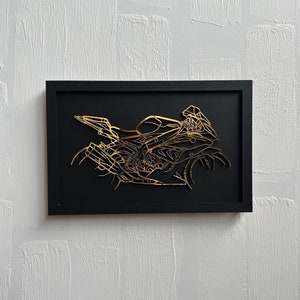 Wood Wall Art | Motorcycle  Wall Decor | Custom Motorcycle Wall Art | Metal Wall Decor | Motorcycle Design | Gift Decor