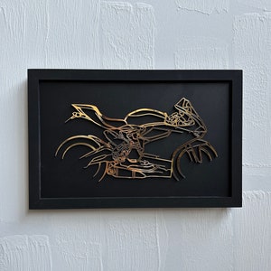 Wood Wall Art | Motorcycle  Wall Decor | Custom Motorcycle Wall Art | Metal Wall Decor | Motorcycle Design | Gift Decor