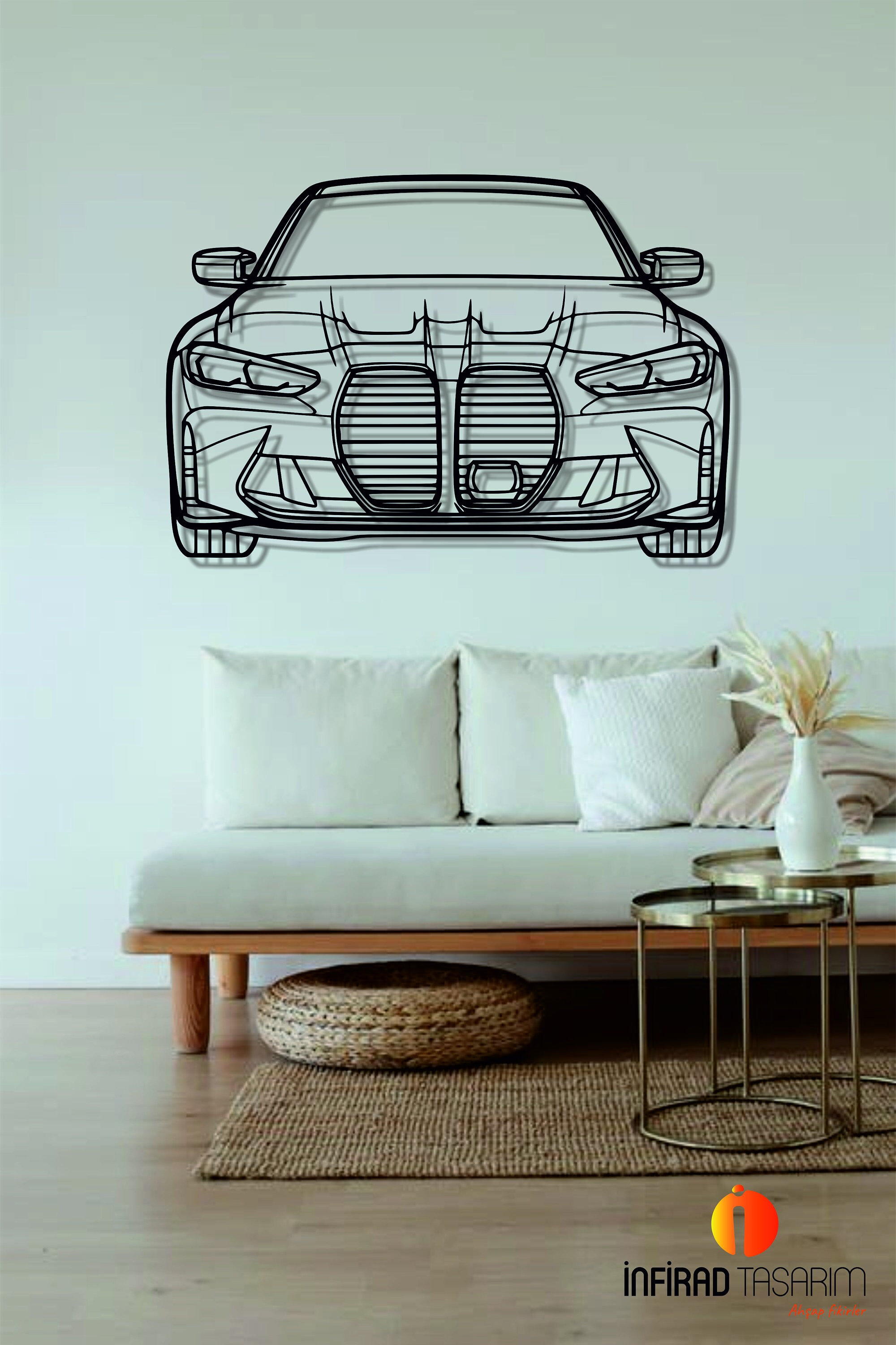 G80 M3 Front Silhouette Metal Wall Art Car Wall Art Car Silhouette Wall Art Car Guy Gift Gift