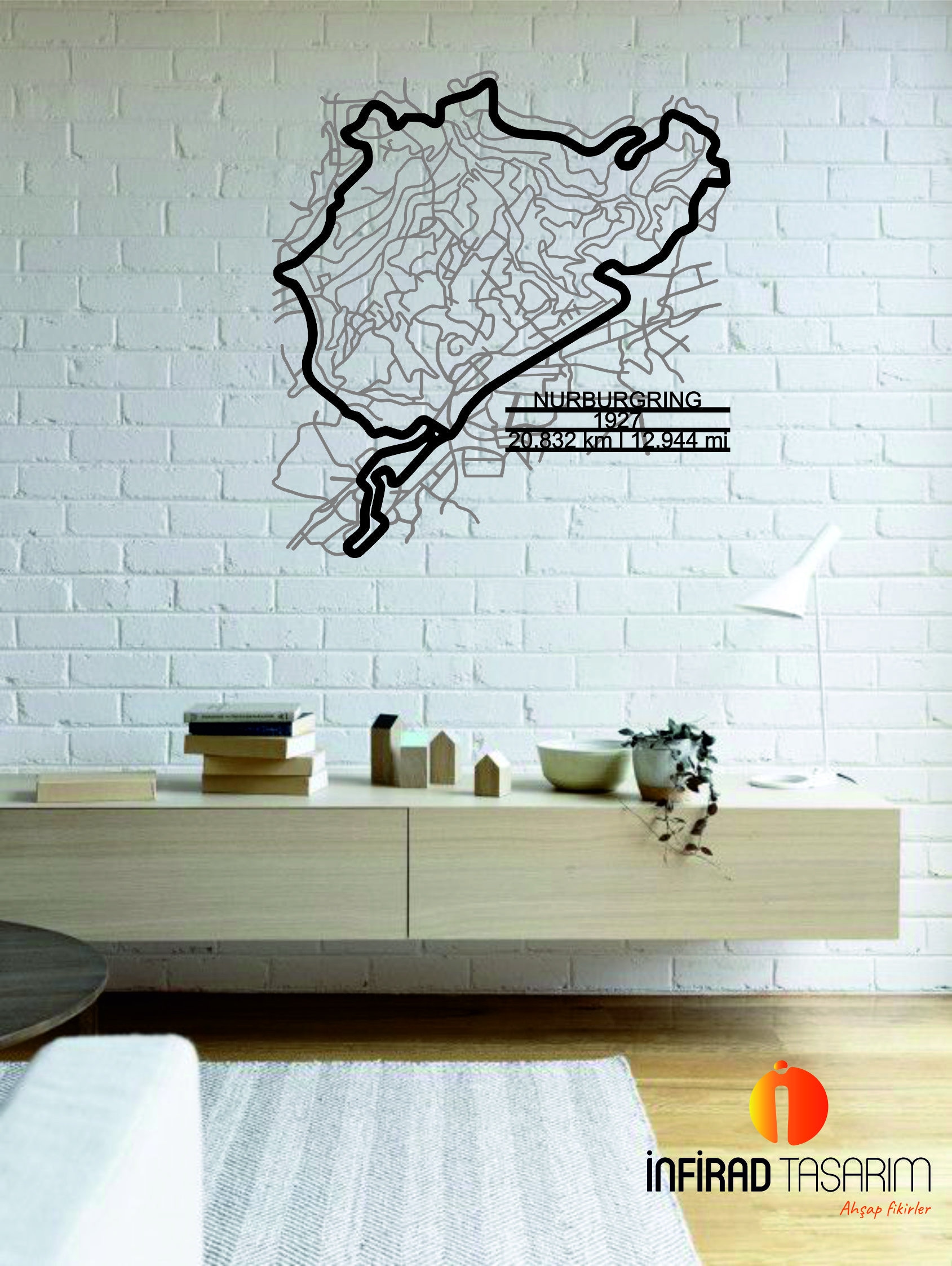 Nürburgring Nordschleife Metal Wall Art L Metal Decor Wall