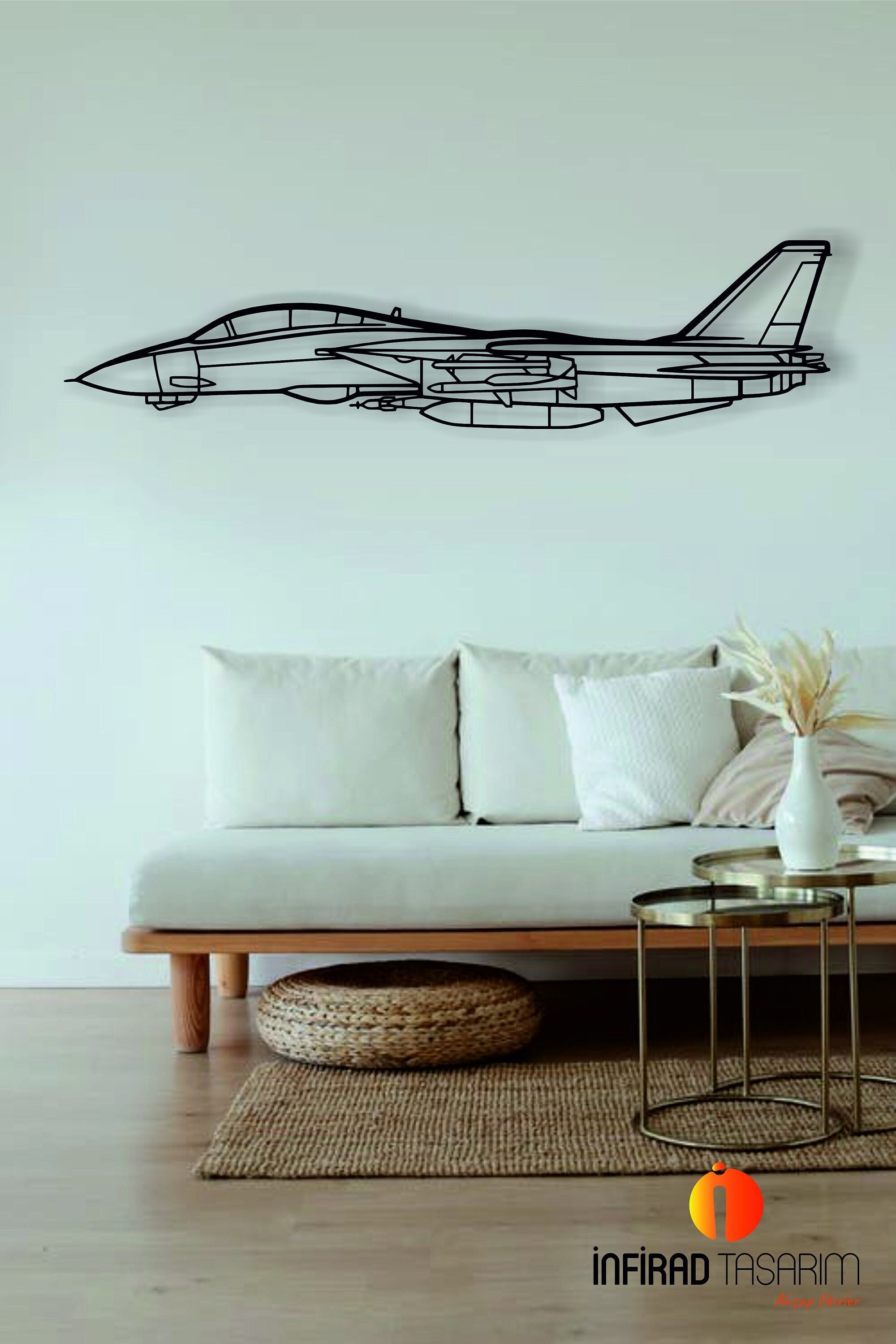 F-14 Airplanes  Metal Wall Art  | Airplanes Wall Art | Airplanes Home Decor l Gift Metal Decor l Minimalist Decor