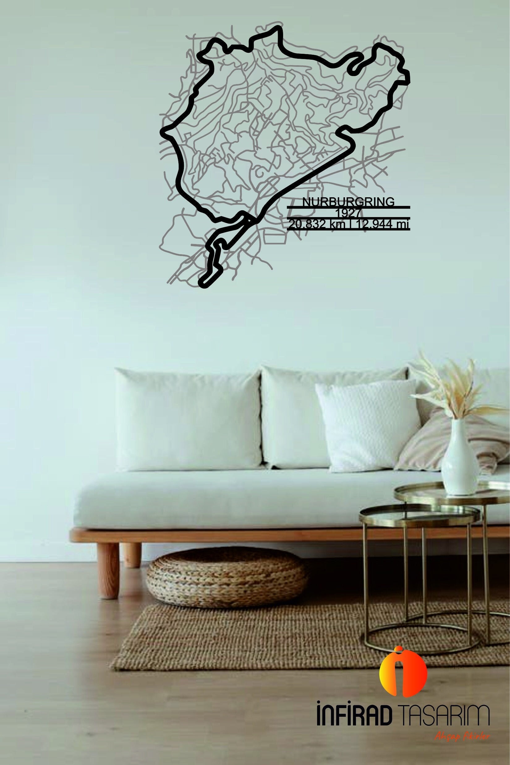 Nürburgring Nordschleife Metal Wall Art L Metal Decor Wall Nürburgring Nordschleife Metal Wall Art L Metal Decor Wall